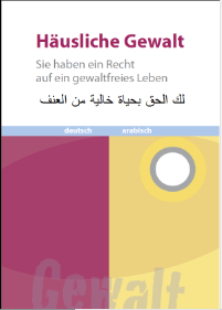 Cover Häusliche Gewalt, deutsch und arabisch